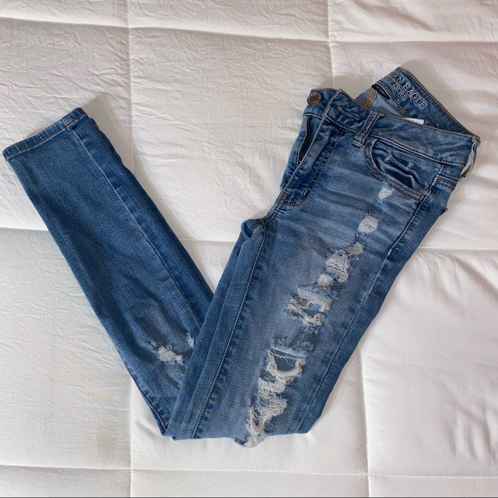 American Eagle Ripped Super Stretch Jeans